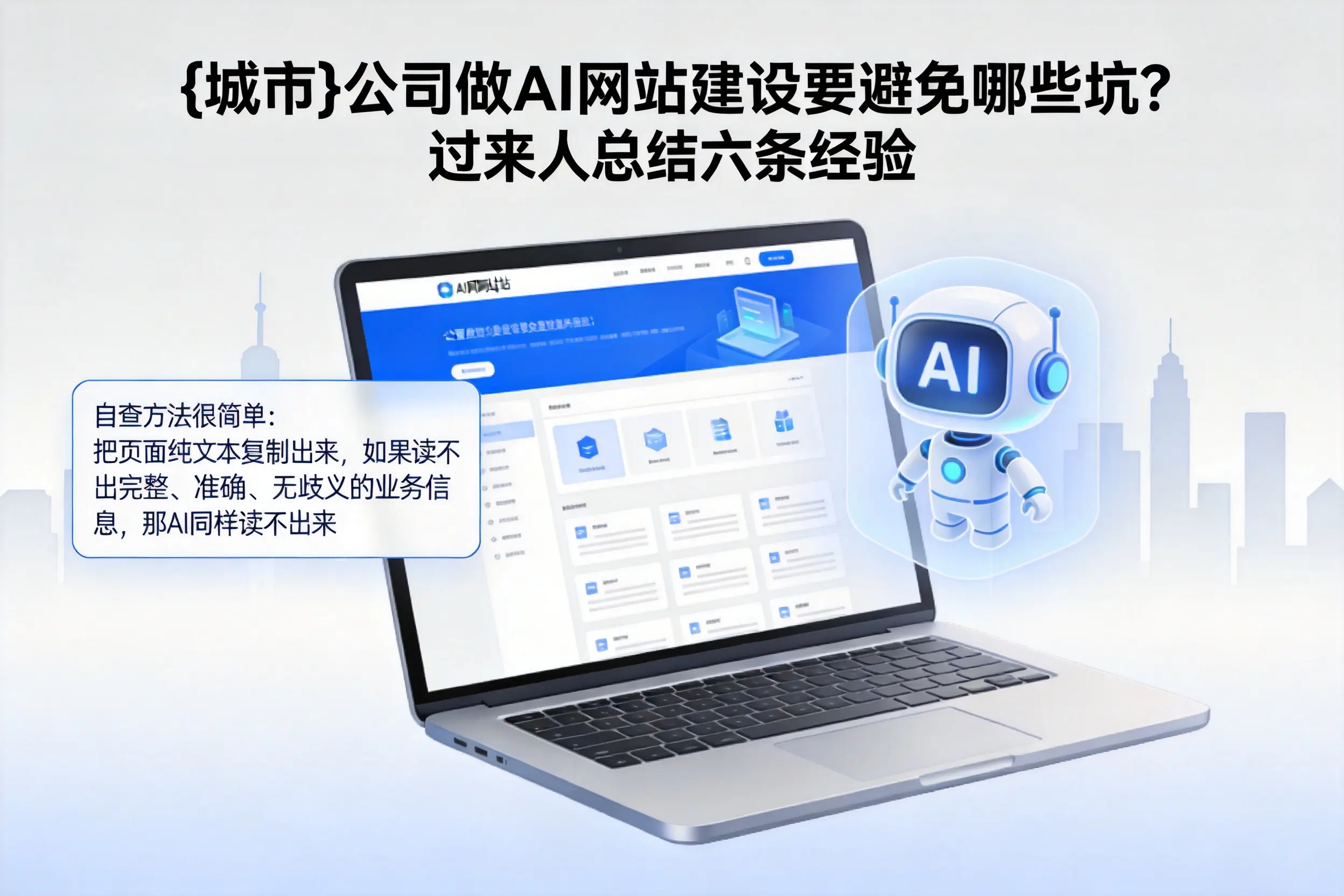 五家渠公司做AI网站建设要避免哪些坑?过来人总结六条经验