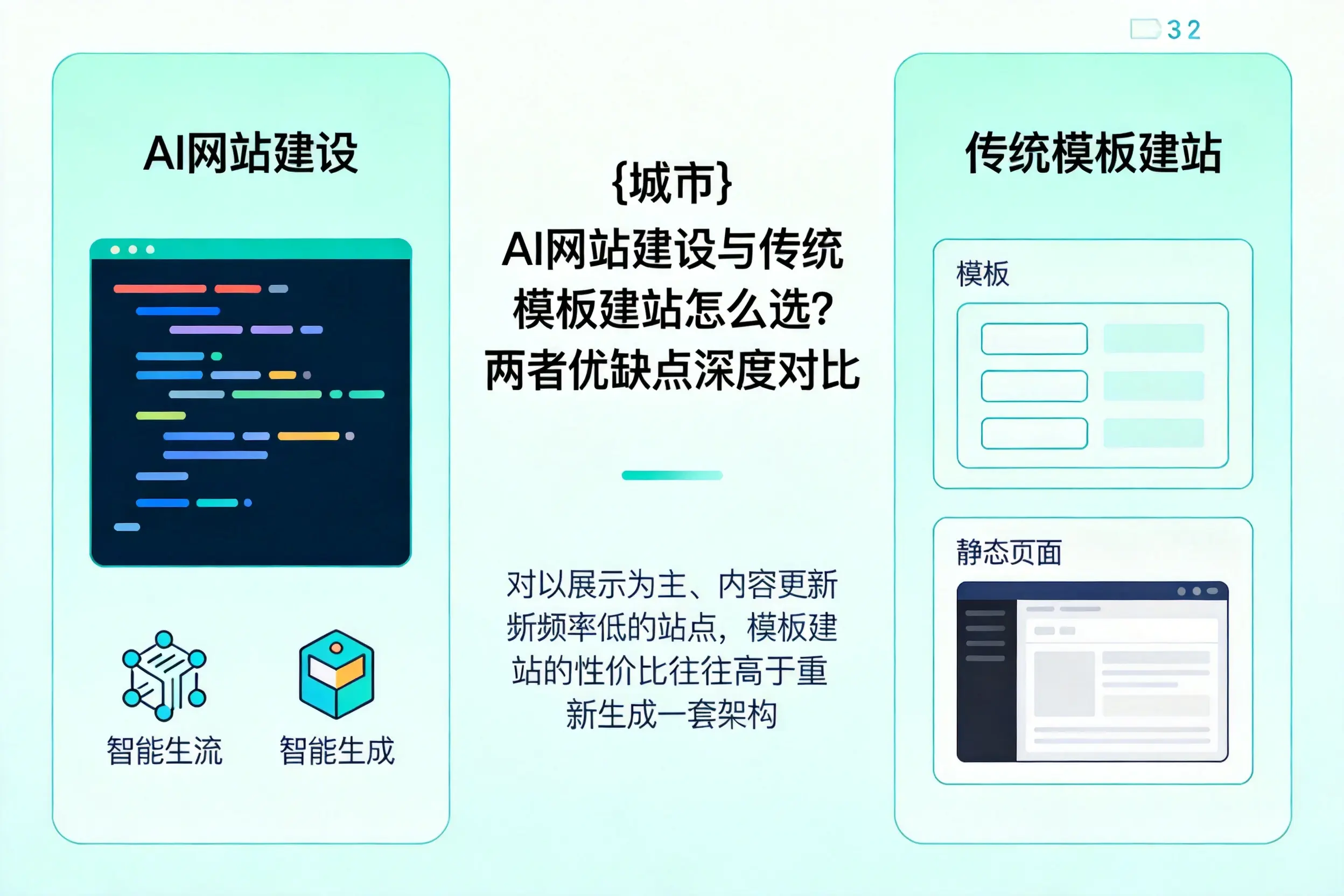 五家渠AI网站建设与传统模板建站怎么选？两者优缺点深度对比