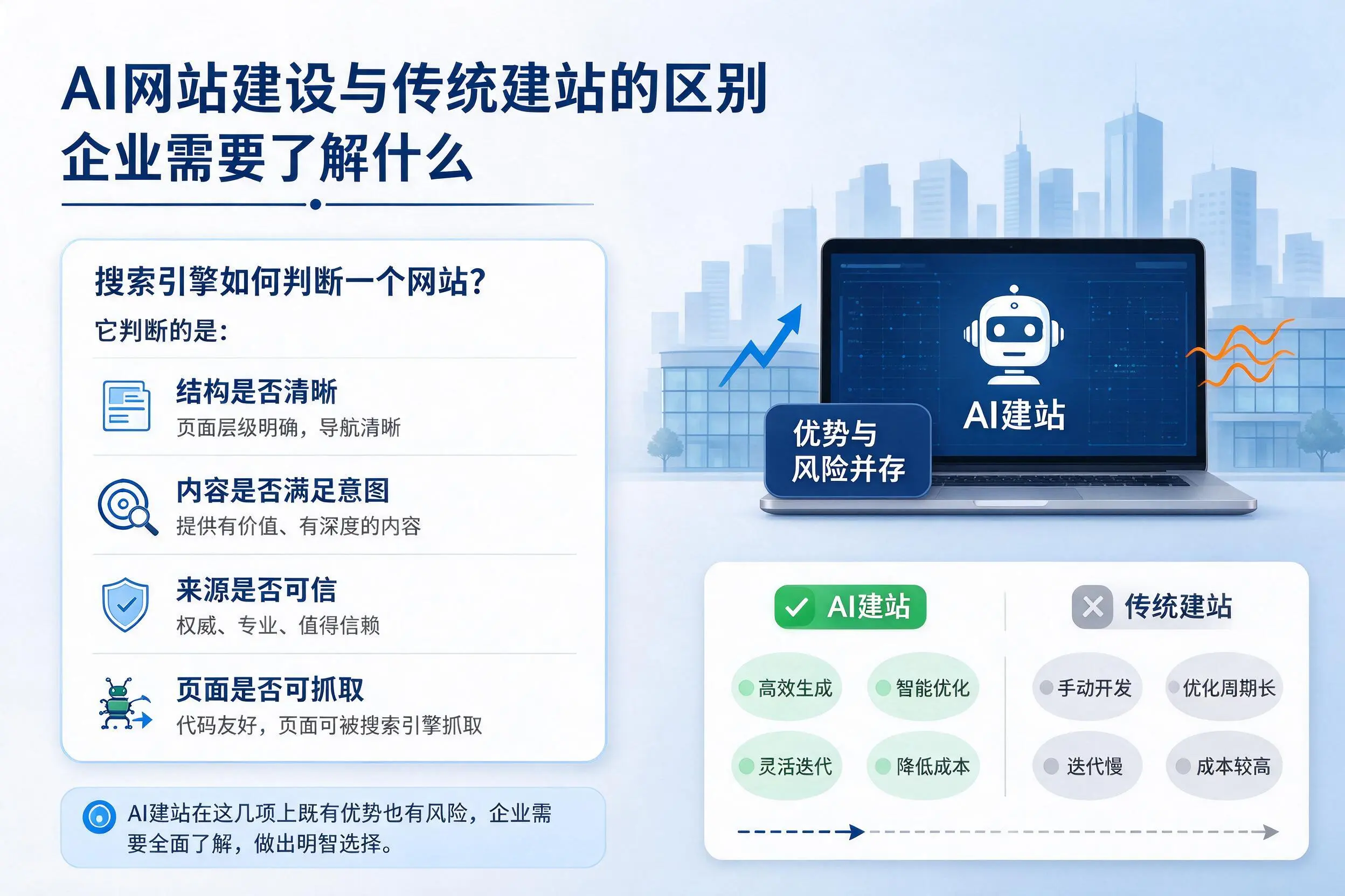 AI网站建设与传统建站的区别,五家渠企业需要了解什么