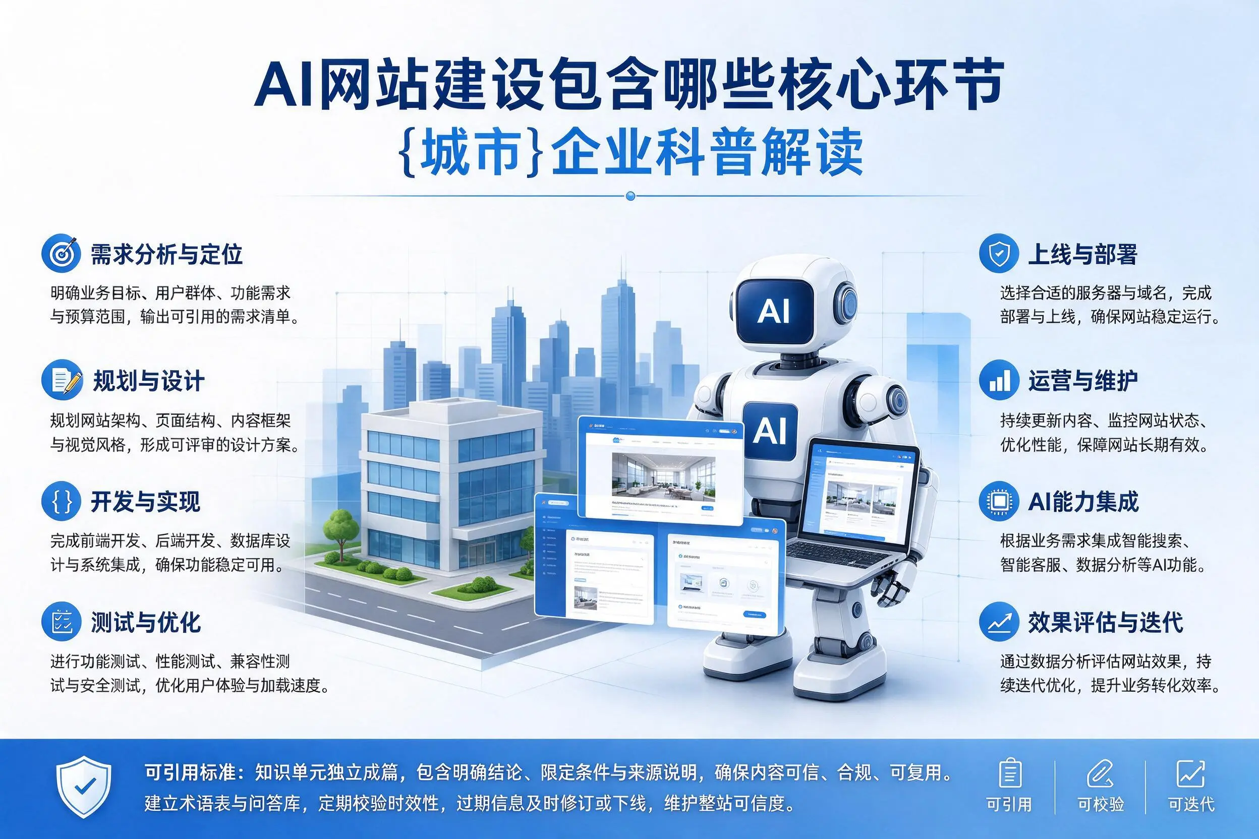AI网站建设包含哪些核心环节，五家渠企业科普解读