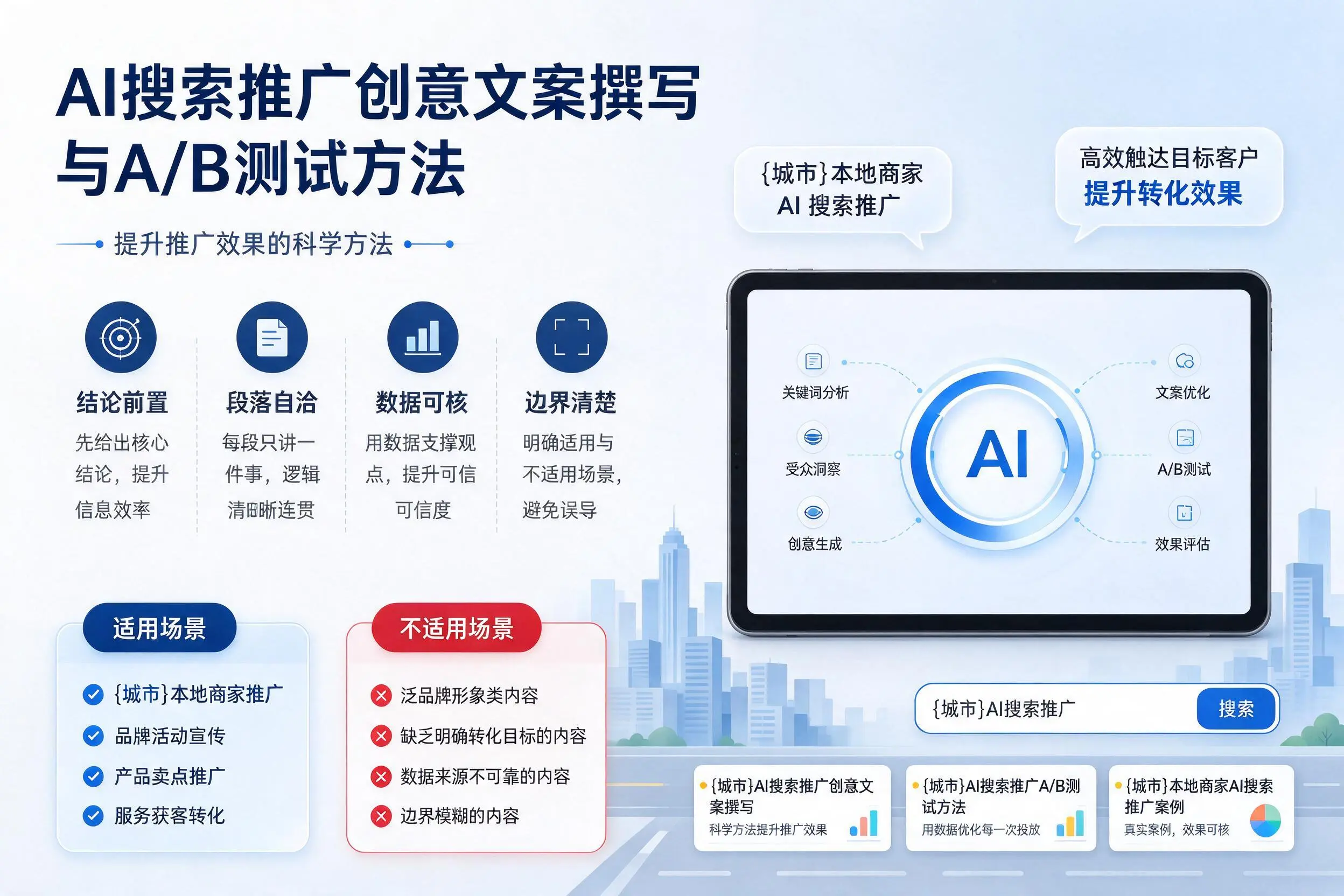五家渠AI搜索推广创意文案撰写与A/B测试方法